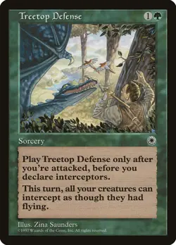 Treetop Defense (190) Portal POR MTG Magic - Image 1