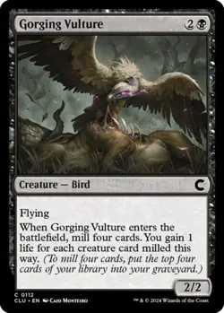 Gorging Vulture - Light Play MTG Ravnica: Clue Edition - Image 1