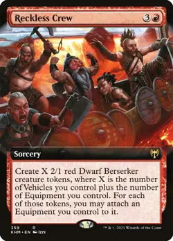 Reckless Crew (359) Extended Art Kaldheim KHM MTG Magic - Image 1