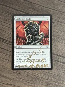MTG Magic Darksteel Brute Signed Nottsuo Remarked Autograph Card - Image 1