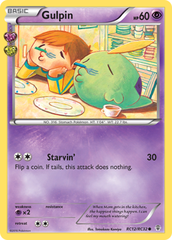 POKEMON -- GULPIN RC12/RC32 GENERATIONS COMMON -- MP - Image 1