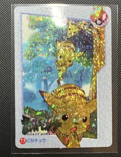 POKEMON POCKET MONSTERS VENDING PRISM CARDDASS STICKER 81 PIKACHU CHARMANDER - Image 1