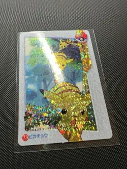 POKEMON POCKET MONSTERS VENDING PRISM CARDDASS STICKER 81 PIKACHU CHARMANDER - Image 3