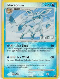 Glaceon 020/100 Holo Promo Burger King Promos Pokemon HP Fukuda - Image 1