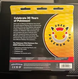 Pokemon Day 2026 Collection Box / Pikachu 30th Anniversary Promo Factory Sealed - Image 3