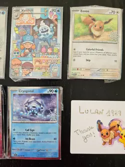 Pokemon TGC 2025 Holiday Advent Calendar Snowflake Stamped 7 Promos Complete Set - Image 3
