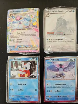 Pokemon TGC 2025 Holiday Advent Calendar Snowflake Stamped 7 Promos Complete Set - Image 4