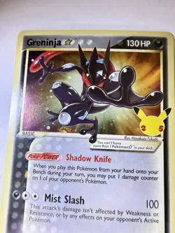 Greninja Gold Star🌀HALF SWIRL🌀SWSH144 HOLO CELEBRATIONS POKEMON NM - Image 2