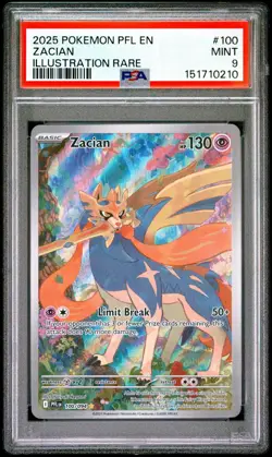 2025 Pokemon Phantasmal Flames Zacian Illustration Rare #100/094 PSA 9 - Image 1