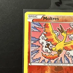 Pokemon TCG Moltres 9/124 2016 Fates Collide Reverse Holo - Image 2