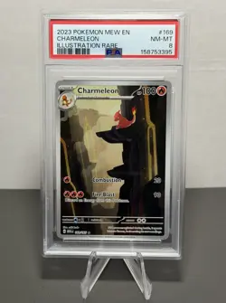 Charmeleon 169/165 SV 151 Illustration Rare Holo PSA 8 EN Pokemon - Image 1