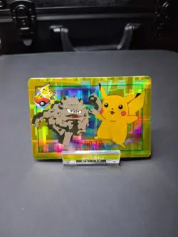 1998 Pocket Monster Anime Collection Vending Sticker #43 Graveler & PIkachu NM - Image 1