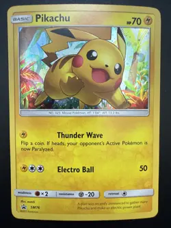 Pikachu Holo SM76 Promo - Shining Legends Pokemon - Image 1