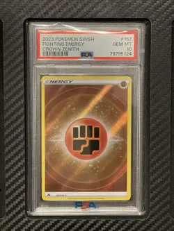 2023 PSA 10 Fighting Energy Textured #157 Pokemon TCG SWSH Crown Zenith - Image 1