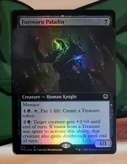 X 1 Forsworn Paladin FOIL NM Adventures in the Forgotten Realms 375 MTG Magic - Image 1
