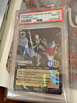 Disney Lorcana D23 Collection Promo Cinderella EN 2 PSA 10 - Image 2