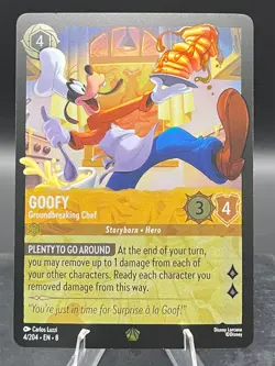 Disney Lorcana-Reign of Jafar-Goofy - Groundbreaking Chef-#4-Cold Foil Holo - Image 3