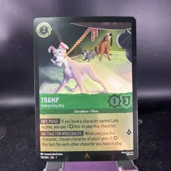 Disney Lorcana Tramp Enterprising Dog Archazia's Island 110/204 (Foil) N/M - Image 1