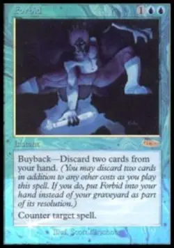 MTG Forbid - Foil FNM 2002, Heavy Play, English Promo: FNM - Image 1