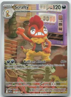 Scrafty 139/086 SV: White Flare Pokemon Card NM - Image 1