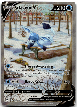 Glaceon V 175/203 SWSH07: Evolving Skies Pokemon Card NM - Image 1