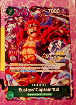 One Piece English Card Game Carte Championship Holo Eustass Kid ST02-013 EN 2024 - Image 1