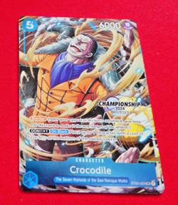 One Piece English Card Game Carte Championship Holo Crocodile ST03-003 EN 2024 - Image 1