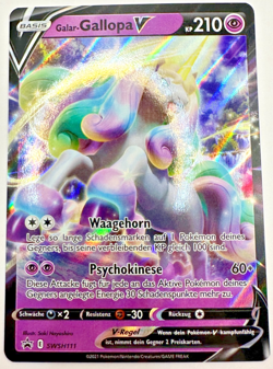 Pokemon Karte TCG Gallopa SWSH111 Black Star Promo Fullart Holo Rare Deutsch - Image 1