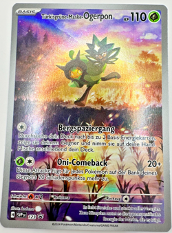 Pokemon Karte TCG Ogerpon 123 Black Star Promo Full Holo Rare Deutsch - Image 1
