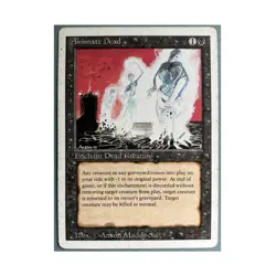 MTG Animate Dead Revised Edition MP Vintage Black Enchantment Magic Card - Image 1