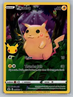 Pikachu Celebrations #005/025 Holo Rare,Holo Pokemon Card - Image 1