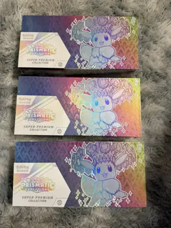 3 Pokemon Prismatic Evolutions Super-Premium Collection Box ALL 3 FACTORY SEALED - Image 1