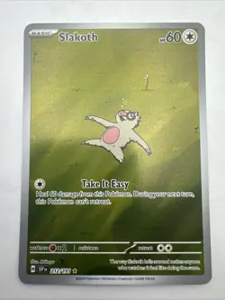 Pokemon TCG Slakoth 212/191 Illustration Rare Full Art Holo SV08 HP60 ENG 2024 - Image 1