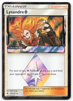 Lysandre ◇ 110 Near Mint 131 Forbidden Light Prism Star Rare Pokemon - Image 1