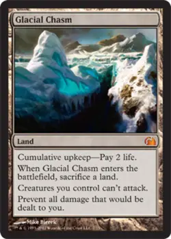 MTG Glacial Chasm - Foil, Light Play, English From the Vault: Realms - Image 1