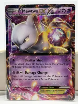 2016 Pokemon TCG Mewtwo EX Black Star Promo Holo English XY107 XY 170HP - Image 1