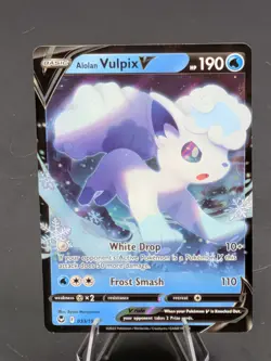 Alolan Vulpix V - 033/195 Ultra Rare Silver Tempest - Pokemon TCG - Image 1