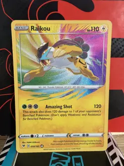 2021 Pokemon Card Raikou 050/185 Amazing Rare Vivid Voltage Holo (NM/M) - Image 1