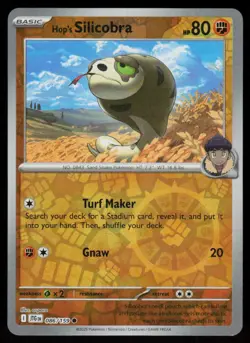 Hop's Silicobra 086/159 Common Journey Together Pokemon Reverse Holo Near Mint - Image 1