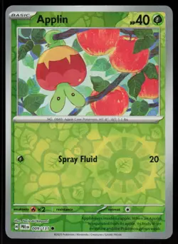 Applin 009/131 Common Prismatic Evolutions Pokemon Reverse Holo Near Mint - Image 1