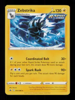 ZEBSTRIKA RARE 051/198 LP POKEMON - Image 1