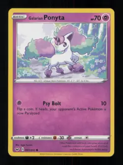 GALARIAN PONYTA COMMON 081/202 LP POKEMON - Image 1
