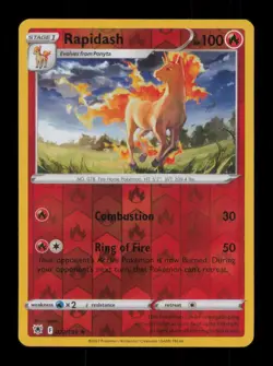 REVERSE HOLO RAPIDASH RARE 022/189 LP POKEMON - Image 1