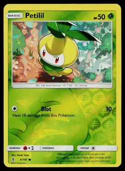 Pokemon Card Guardians Rising Petilil 4/145 Reverse Holo Common - Image 1