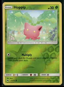 Pokemon - Hoppip 11/214 Reverse Holo Lost Thunder LP - Image 1