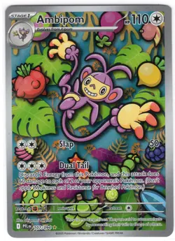 2025 Pokemon: Ambipom illustration rare 107/094 from phantasmal flames NM - Image 1