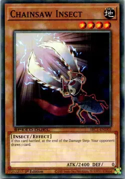 Chainsaw Insect #SBC1-END03 Yugioh Near Mint or Better - Image 1