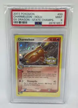 2003 CHARMELEON HOLO (STATE CHAMPS) EX DRAGON (PSA 9) #99 POKEMON CARD PRIZE - Image 1