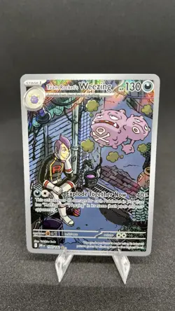 Team Rocket’s Weezing Sv10: Destined Rivals 199/182 Holo IR Full Art 130 HP - Image 1