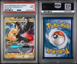 2019 Pokemon Sun & Moon Pikachu & Zekrom GX #33 Tag Team Team Up PSA 9 - Image 3